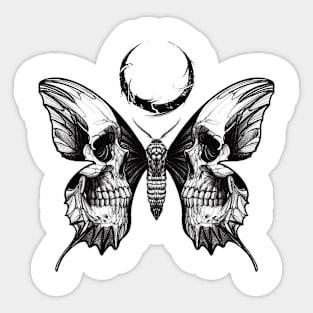 skull butterfly Sticker